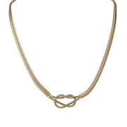 Stainless Steel 14K Gold Plated Knotted Thick Necklace Chain