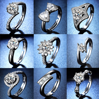 925 Sterling Silver Moissanite Classic Style Ring 1ct