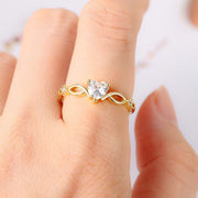 Cute Adjustable Dainty Aesthetic Crystal Matching Stackable Ring