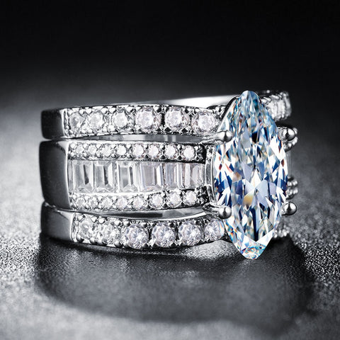 Luxury Marquise Ring Set
