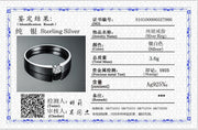 Classic 1 Carat Zirconia Diamond  S925 Tibetan Silver With Certificate, Unisex