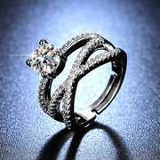 925 Sterling Silver Moissanite Classic Style Ring 1ct
