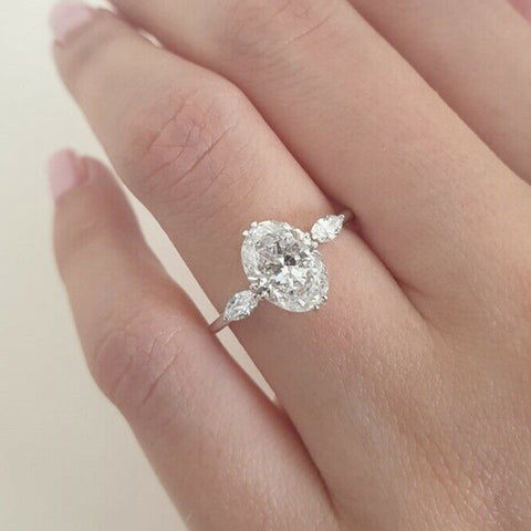 Luxurious Oval Cubic Zirconia Ring