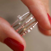 Exquisite Cubic Zirconia Versatile Stackable Rings