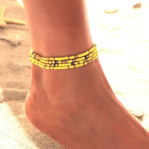 Boho Handmade Beaded Anklets