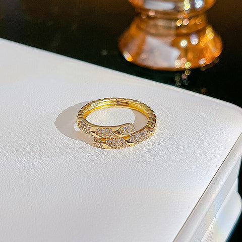 Simple Pearl Zircon Adjustable & Stackable Ring