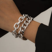 5PC Crystal Chain Bracelet Set