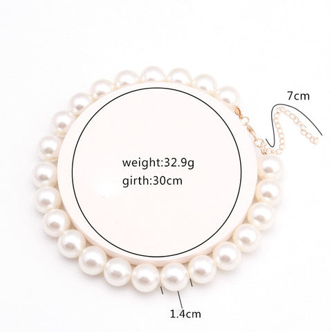 Simulated Pearl Necklace w/ Cross Variant