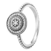 Original 925 Sterling Silver Vintage Style Pave Setting Stackable Rings
