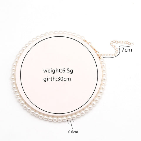 Simulated Pearl Necklace w/ Cross Variant