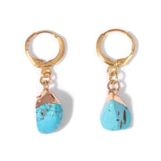 Baroque Pearl Lucky Evil Eye Natural Faceted Quartz Crystal Drop Earrings