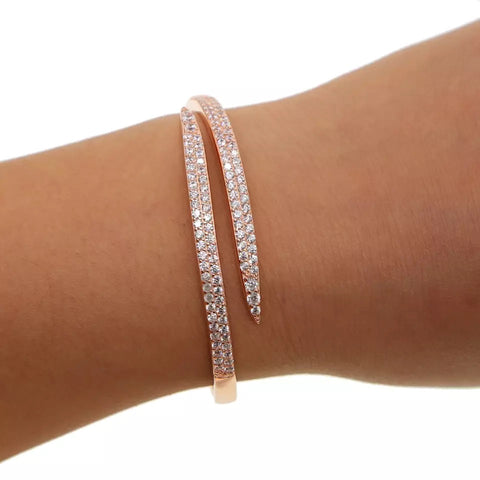 Gorgeous micro paved clear adjustable Bracelet