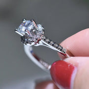 Beautiful 925 Sterling Silver Diamond simulation CZ Ring