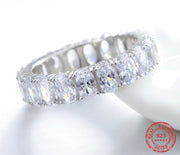 100% 925 Sterling Silver Classic Luxurious AAAAA CZ Ring
