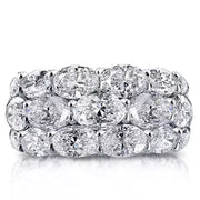 Bling Oval Cubic Zirconia Crystal Shiny Statement Ring
