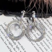 Fashion U Shape Rhinestone Hoops & Stud Earrings