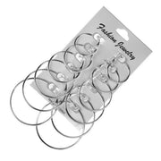 Trendy Oversize Big Circle Hoop Earring Set