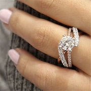 Fashion Feminine Luxury Crystal Zircon Ring
