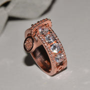 Vintage Style Rose Gold Filled Fashion Zircon Ring