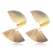 Fashion Vintage Big Geometric Statement Gold Metal Drop Earrings