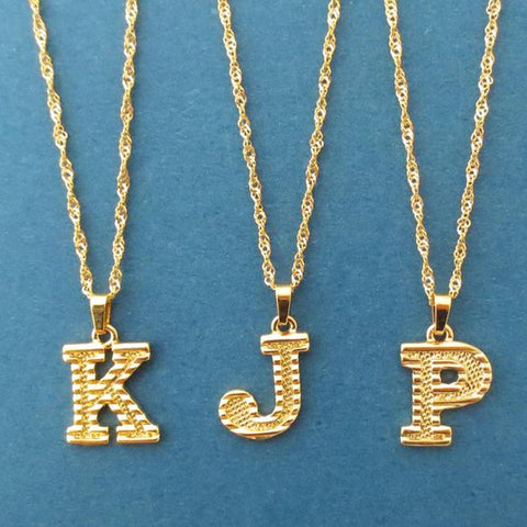 Collier 2020 Capital Letter Stainless Steel Alphabet Initial Necklace