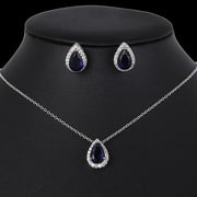 Water Drop Cubic Zircon Jewelry Set inlay Luxury Crystal