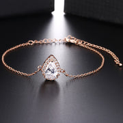 Water Drop Cubic Zircon Jewelry Set inlay Luxury Crystal