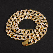 Chain +Watch+Bracelet Iced Out Paved Rhinestones CZ Bling Set For Men