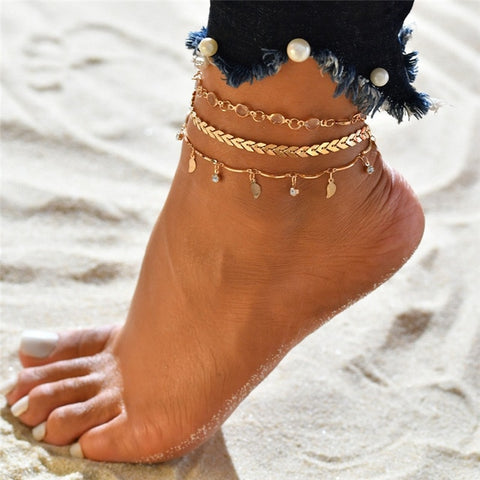 Gold Ankle Bracelet - Ankle Bracelet | All Ice On Me
