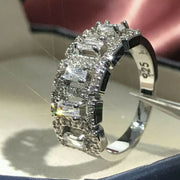 Trendy Luxury Silver Plated AAA Cubic Zirconia Dazzling Ring