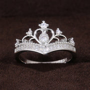 Stunning Crown Crystal Zircon Ring