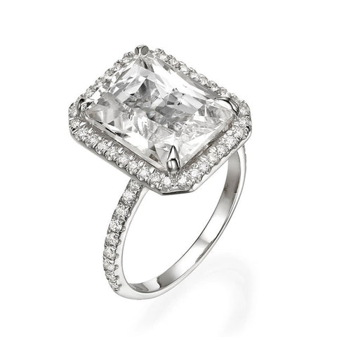 Gorgeous Crystal Square AAA Cubic Zirconia Elegant High Quality Statement Ring