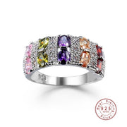 Colorful Sparkling Cubic Zircon Bague Bijoux Ring