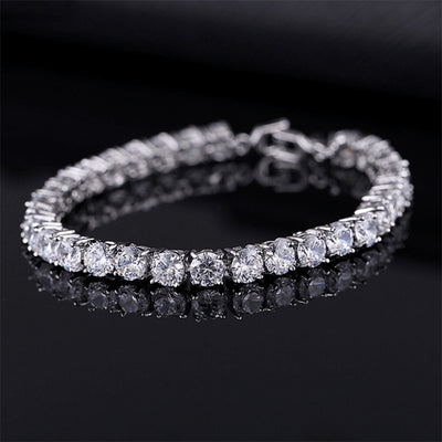 4mm Cubic Zirconia Iced Out Chain Tennis Bracelet