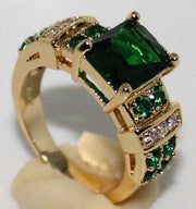 Fashion Popular Shiny Green Zircon Ring