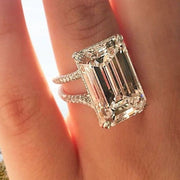 Luxury Crystal Geometric Cubic Zirconia Versatile High Quality Ring