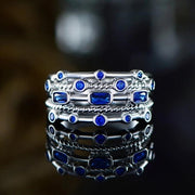 Blue/Green Elegant Cubic Zirconia Ring