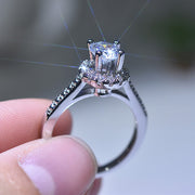 Beautiful 925 Sterling Silver Diamond simulation CZ Ring