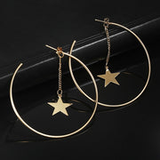 Cute Hoop Earrings With Star