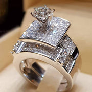 Elegant ZC Silver Ring Set
